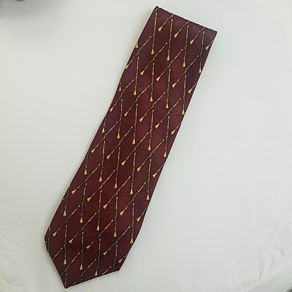 Men's Brass Horn Music Tie